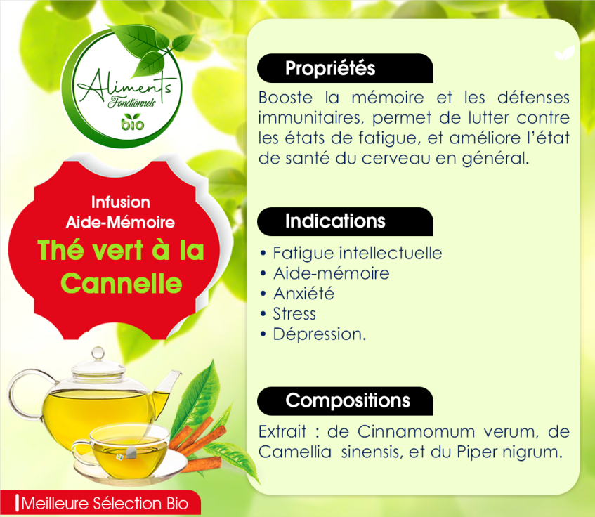 Infusion Thé vert à la cannelle