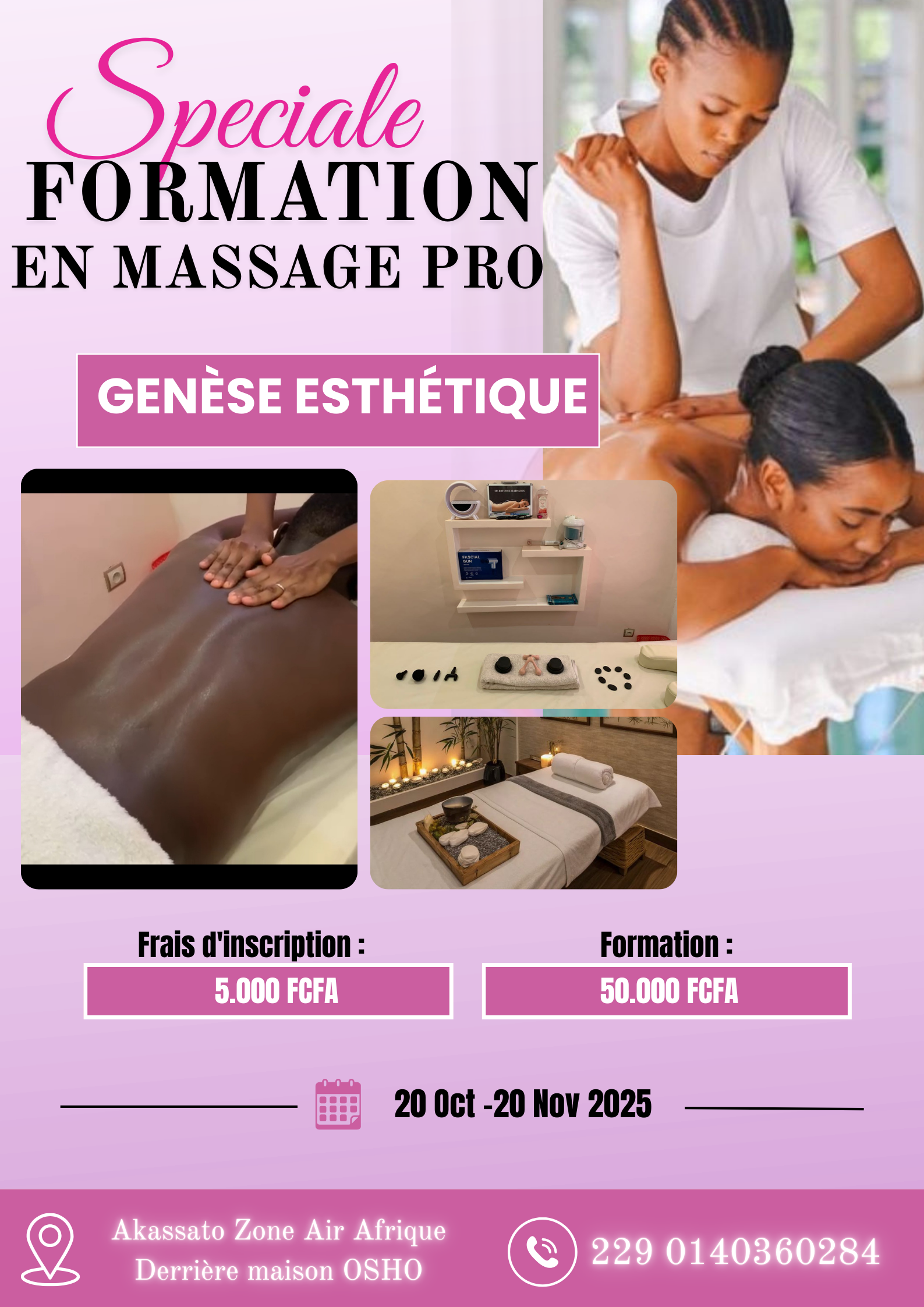 Formation professionnelle en Massage relaxant suédois et californien