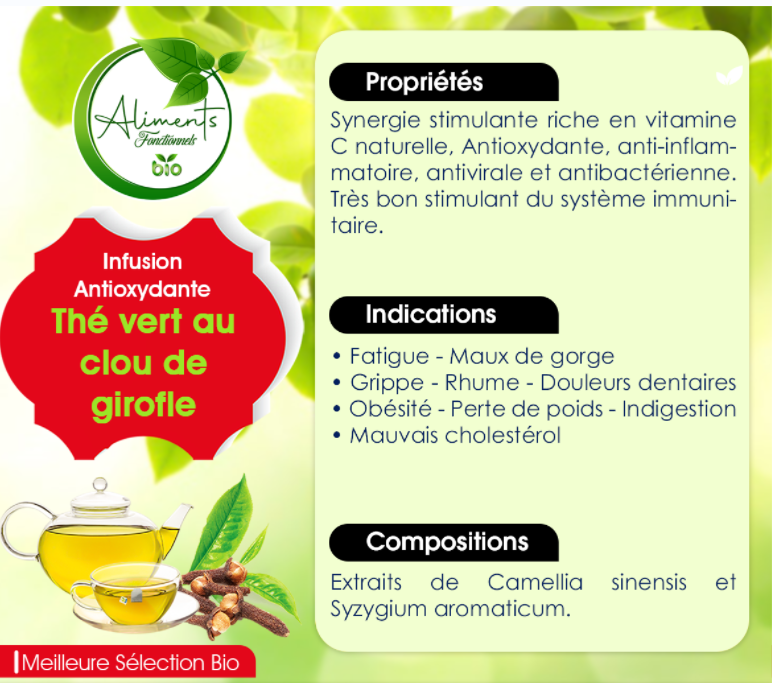 Thé vert au clou de girofle